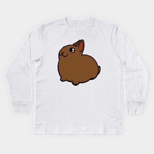 Brown Bunny Rabbit Coney Kids Long Sleeve T-Shirt